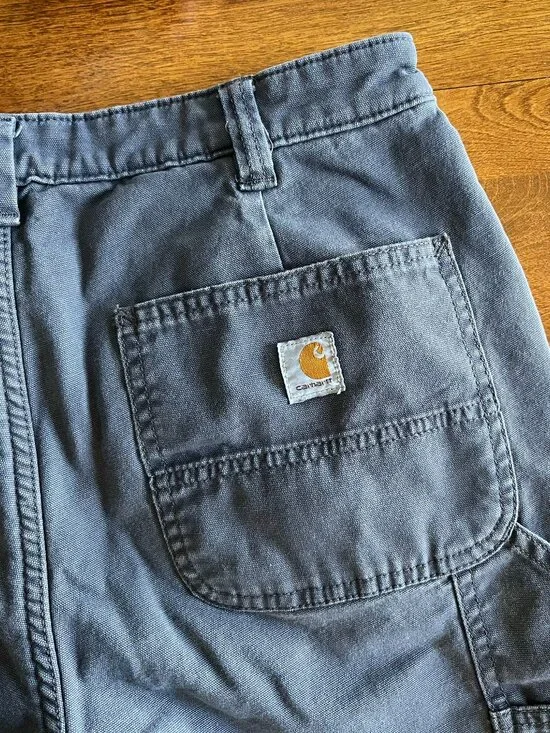 Carhartt blue-gray fleece-lined Crawford pants 6 - Picture 8 of 13